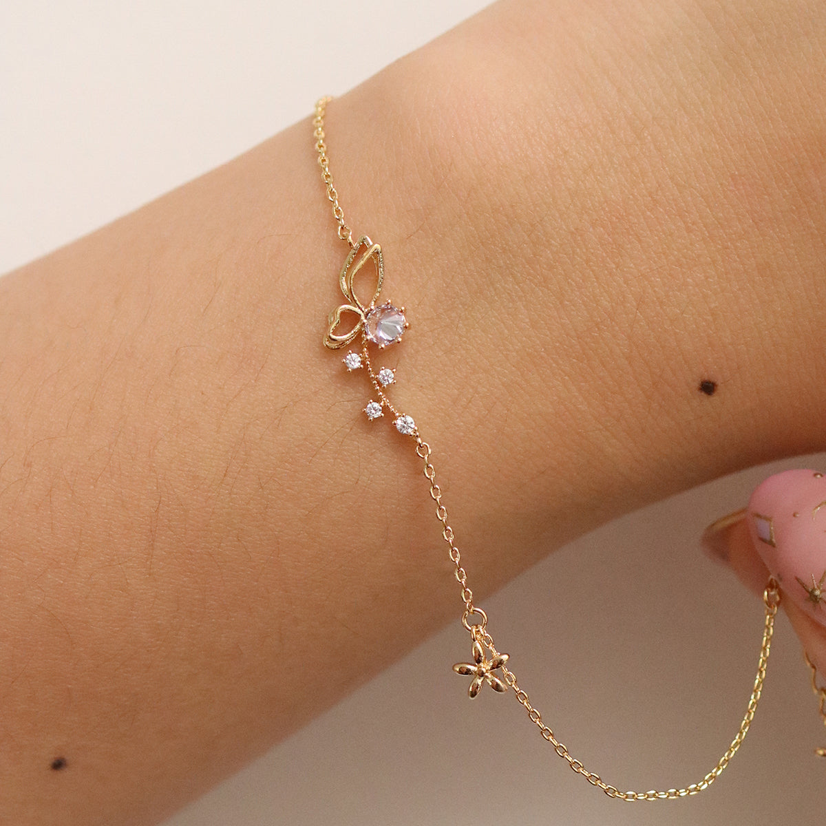 Butterfly cubic bracelet-1