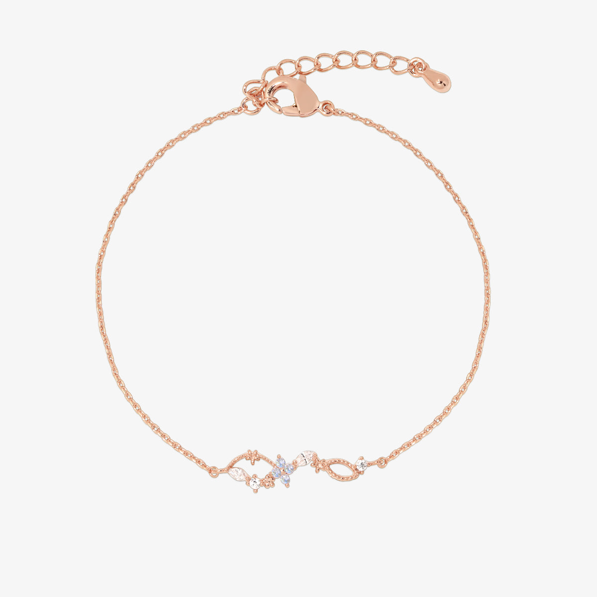 Moonstone daisy cubic bracelet-6