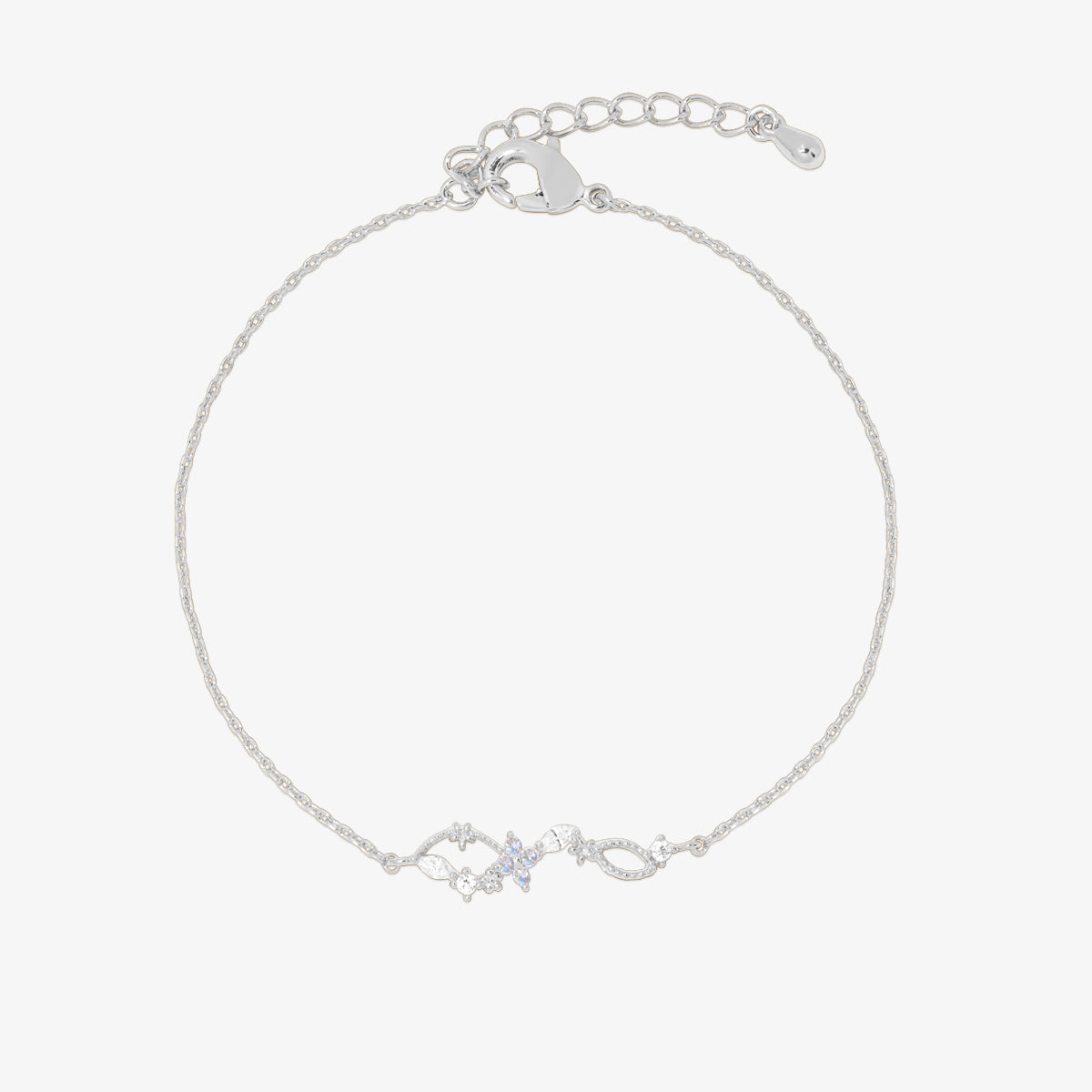 Moonstone daisy cubic bracelet-5