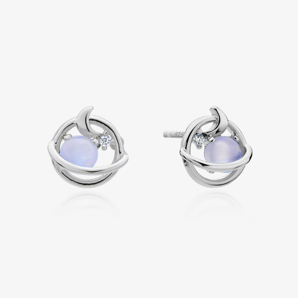 Moonstone saturn earrings-5