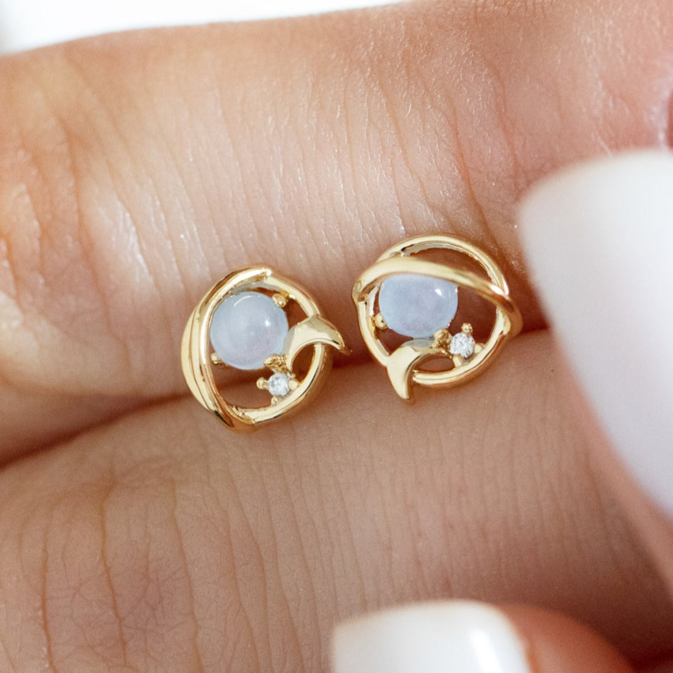 Moonstone saturn earrings-2