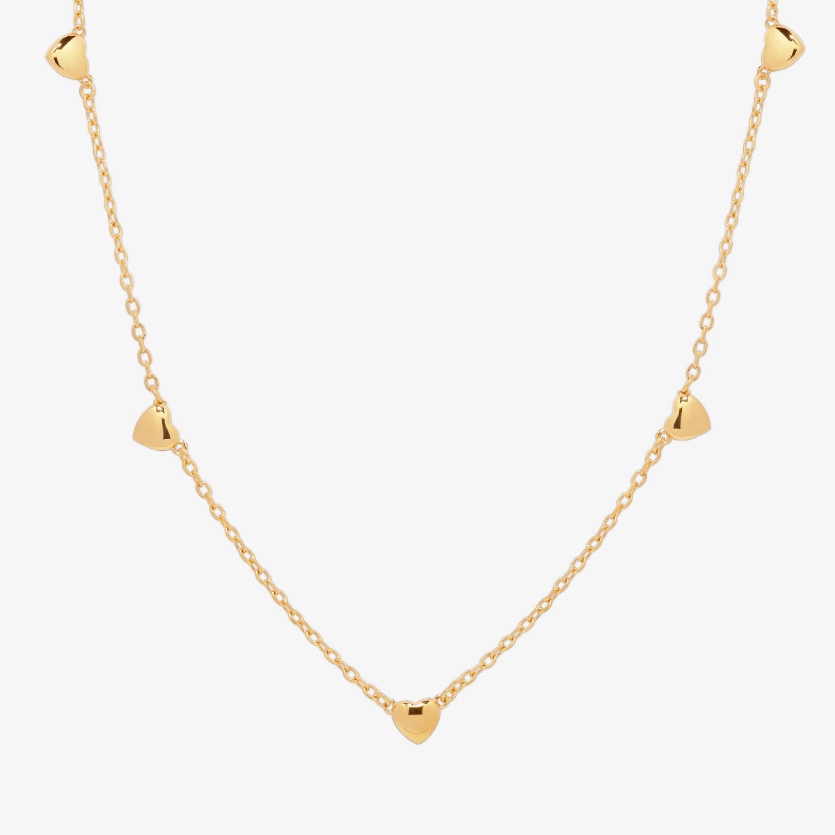 Hearts charm necklace-2