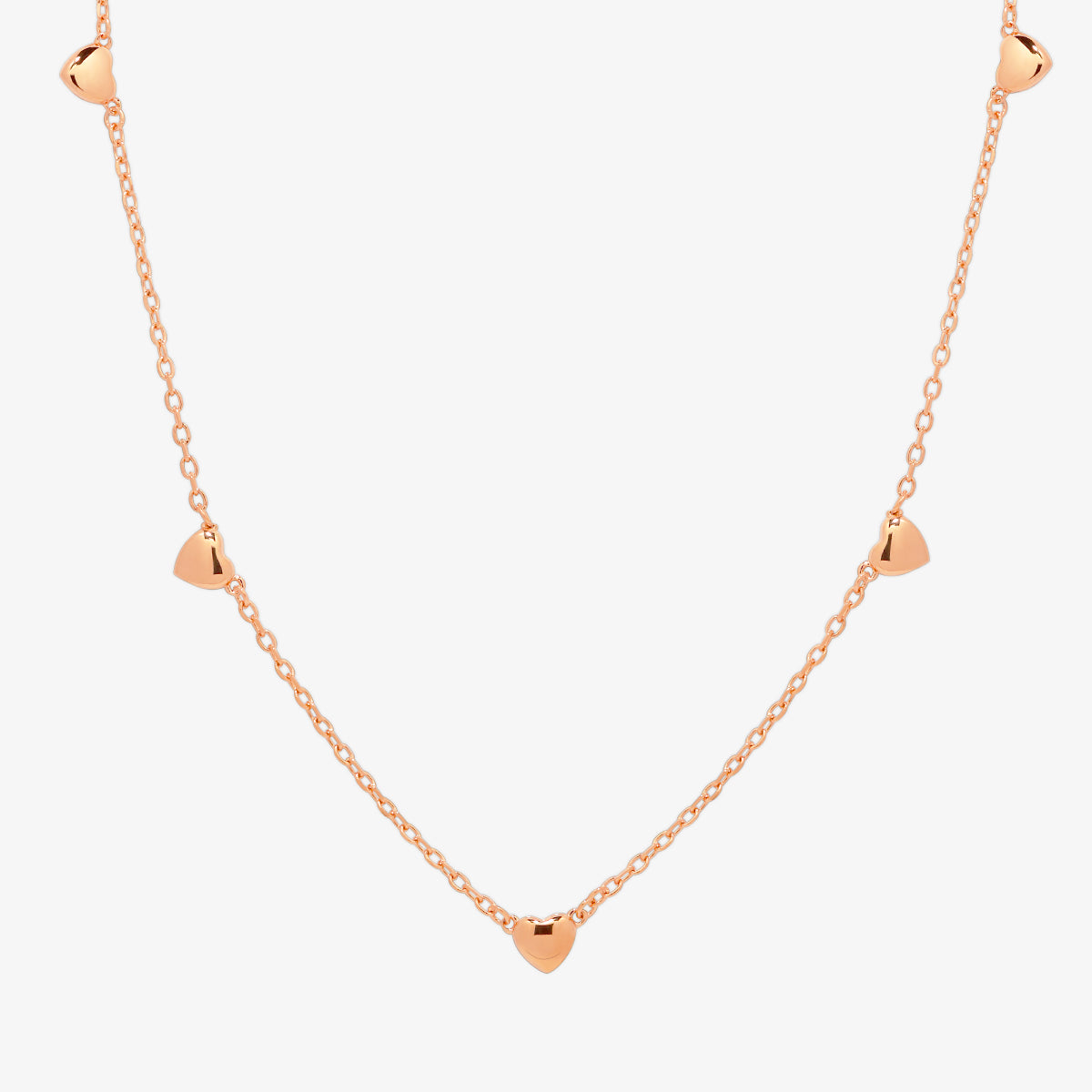 Hearts charm necklace-3